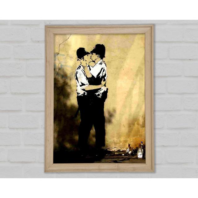 Kissing Coppers Portrait - Print Rosalind Wheeler Size: 59.7cm H x 42cm W x 1.5cm D on Productcaster.