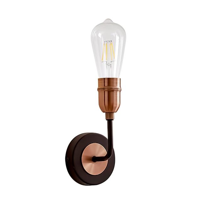 Pelletier 1-Light Double Insulated Wall Light Borough Wharf Colour: Copper on Productcaster.