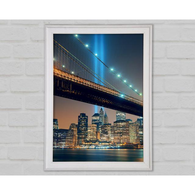 Twin Tower Remembrance Through The Bridge Framed Print Bright Star Size: 59.7cm H x 42cm W x 1.5cm D on Productcaster.