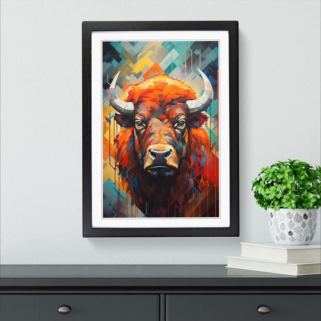 Buffalo Modern - Single Picture Frame Art Prints on Wood Natur Pur Size: 34cm H x 25cm W x 2cm D, Frame Colour: Black on Productcaster.