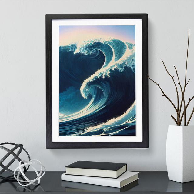 Ocean Wave No.6 House of Hampton Size: 46cm H x 34cm W, Format: Black on Productcaster.