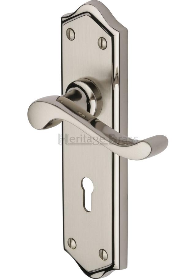 Buckingham Bathroom Door Handle (Set of 2) Heritage Brass Finish: Mercury Split on Productcaster.