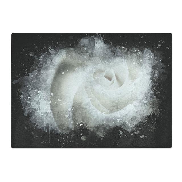 Tempered Glass Rose Paint Splash Chopping Board East Urban Home Size: 28.5 cm x 39 cm on Productcaster.