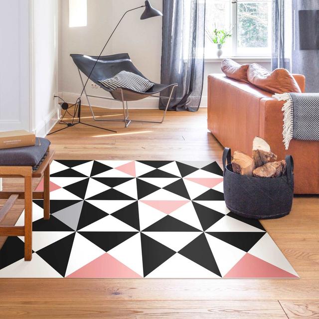 Gaynelle Black/Pink/White Indoor/Outdoor Rug Corrigan Studio Rug Size: Square 60cm on Productcaster.