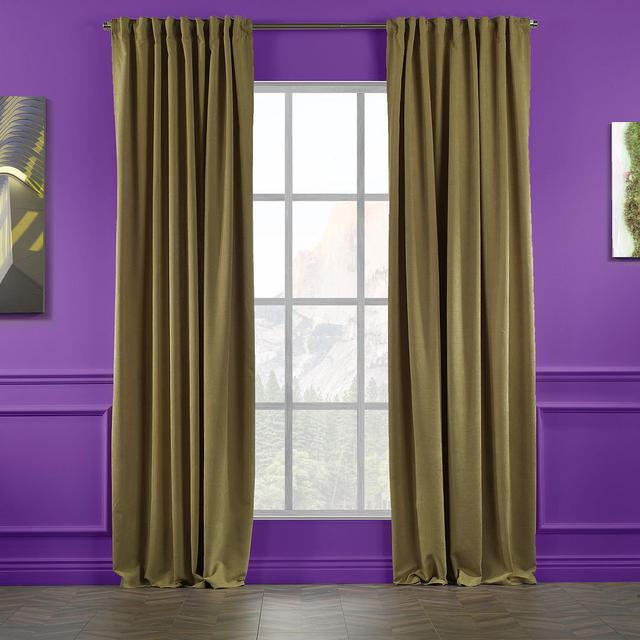 100% Blackout Thermal Extra Long & Extra Wide Decorative Curtain Single Panel Lilijan Home & Curtain Curtain Colour: Olive Green, Panel Size: 140cm Wi on Productcaster.