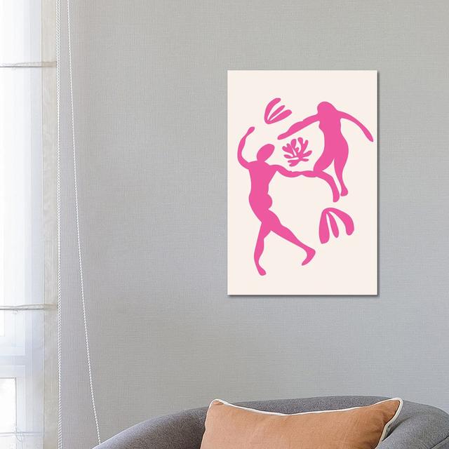 Pink People Cut Out Dancing by Mambo Art Studio - Wrapped Canvas Gallery-Wrapped Canvas Giclée ClassicLiving Size: 45.72cm W x 66.04cm H x 3.81cm D on Productcaster.