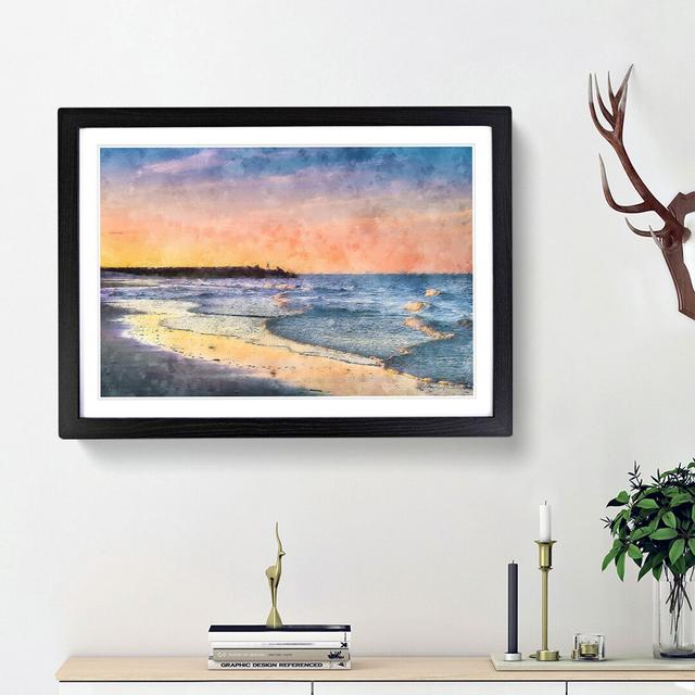 Fishing in Cape Cod - Picture Frame Graphic Art Print East Urban Home Size: 62cm H x 87cm W x 2cm D, Frame Option: Black Framed on Productcaster.