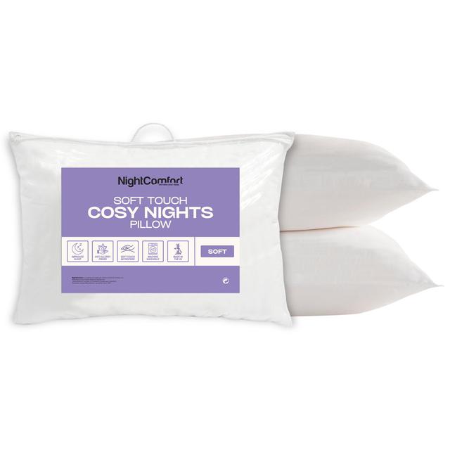 NightComfort Cosy Nights Soft Support Microfibre Pillows Pack of 2 (Set of 2) NightComfort on Productcaster.