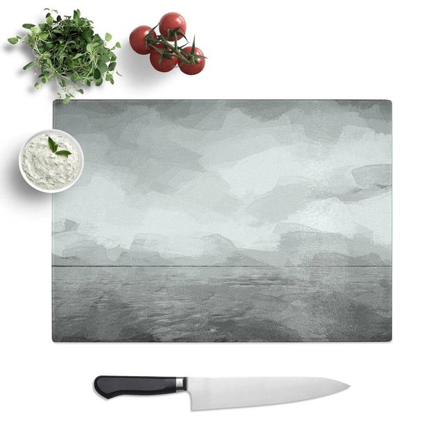 Tempered Glass Beach Horizon Chopping Board East Urban Home Size: 39 cm W x 28.5 cm L on Productcaster.