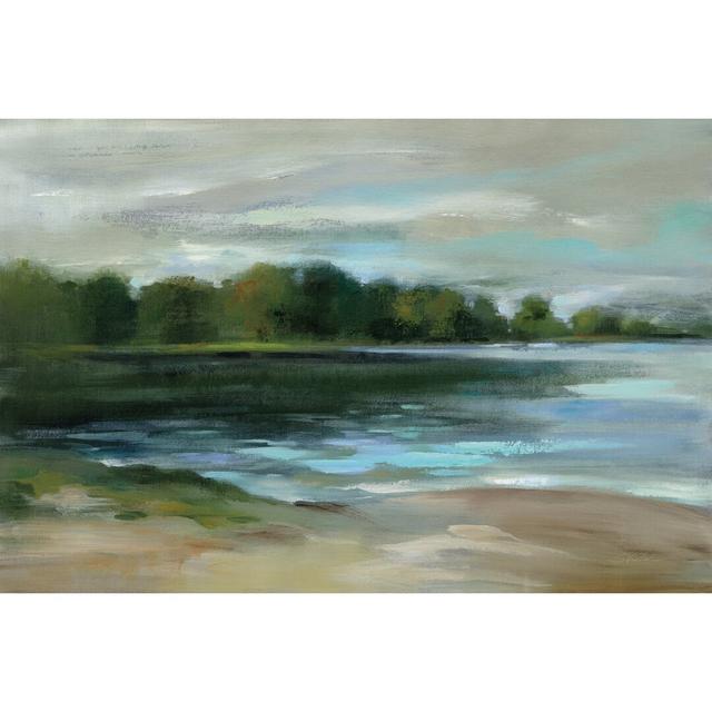 Lake Afternoon Stillness by Silvia Vassileva - Wrapped Canvas Painting Alpen Home Size: 20cm H x 30cm W x 3.8cm D on Productcaster.