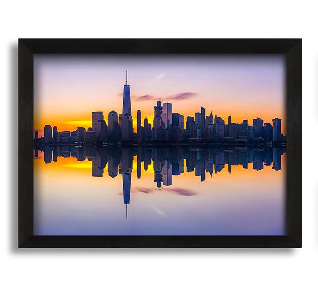 Perfect Sunset Reflections - Picture Frame Photograph on Canvas Latitude Run Size: 30cm H x 42cm W x 10cm D on Productcaster.