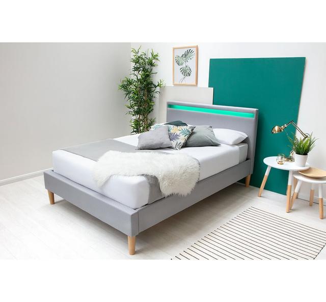 Jelissa Upholstered Bed Frame Wade Logan Size: Double (4'6), Mattress Type: Double Pocket Sprung Memory on Productcaster.