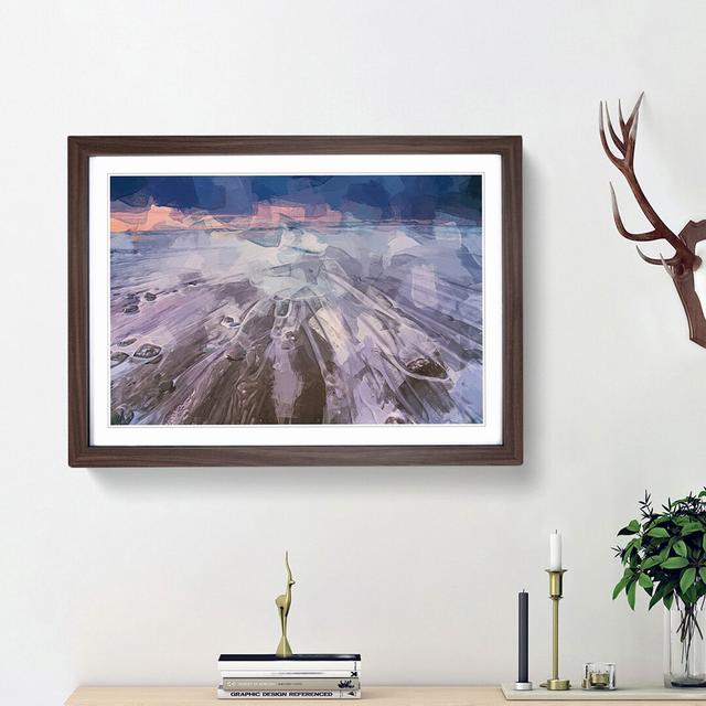 Beach in Iceland in Abstract - Picture Frame Graphic Art Print East Urban Home Frame Option: Walnut Framed, Size: 62cm H x 87cm W x 2cm D on Productcaster.