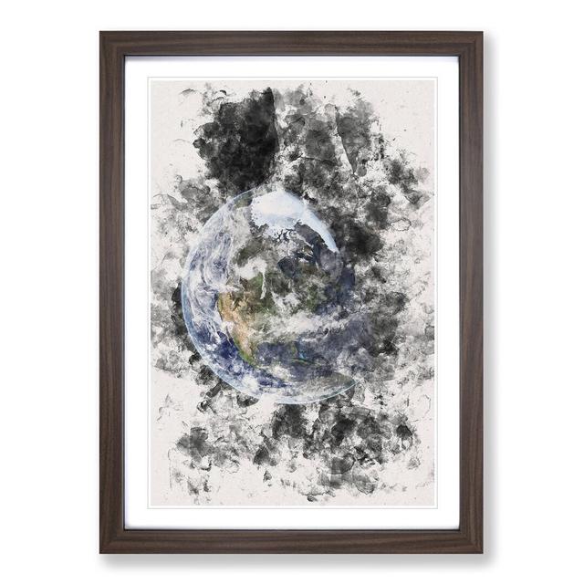 The Beauty of Planet Earth - Picture Frame Graphic Art East Urban Home Frame Option: Walnut Framed, Size: 33cm H x 24cm W x 2cm D on Productcaster.