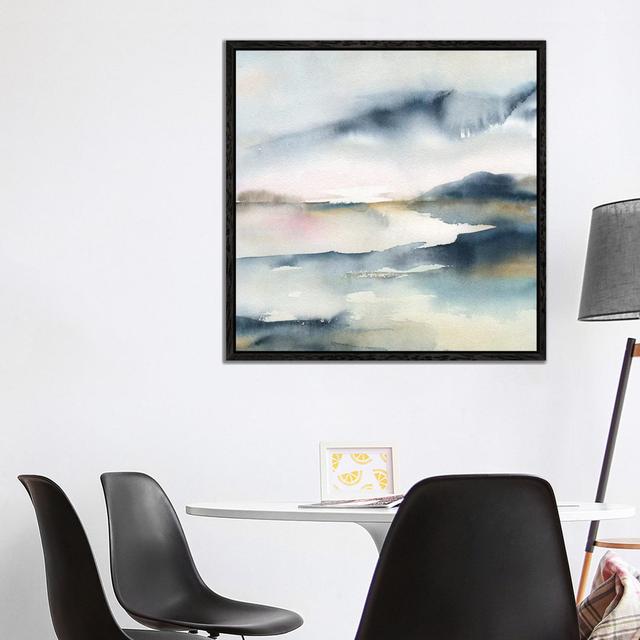 Sunwashed Horizon by Carol Robinson - Painting on Canvas Ebern Designs Size: 93.98cm H x 93.98cm W x 3.81cm D, Format: Black Framed on Productcaster.