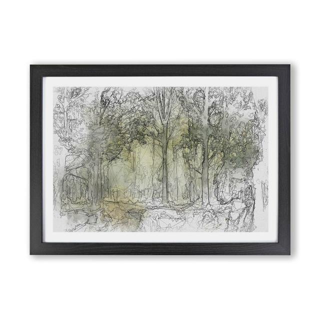 View Of The Forest In The Spring - Single Picture Frame Painting East Urban Home Frame Option: Black, Size: 45cm H x 63cm W x 2cm D on Productcaster.