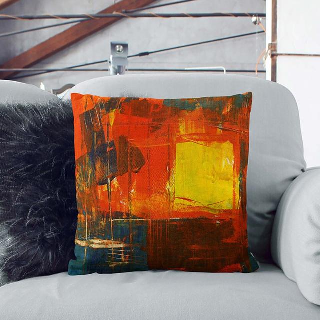 Abstract Art Painting Vol.159 by S.Johnson Cushion with Filling East Urban Home Size: 55 x 55 cm, Backing Colour: Stone on Productcaster.