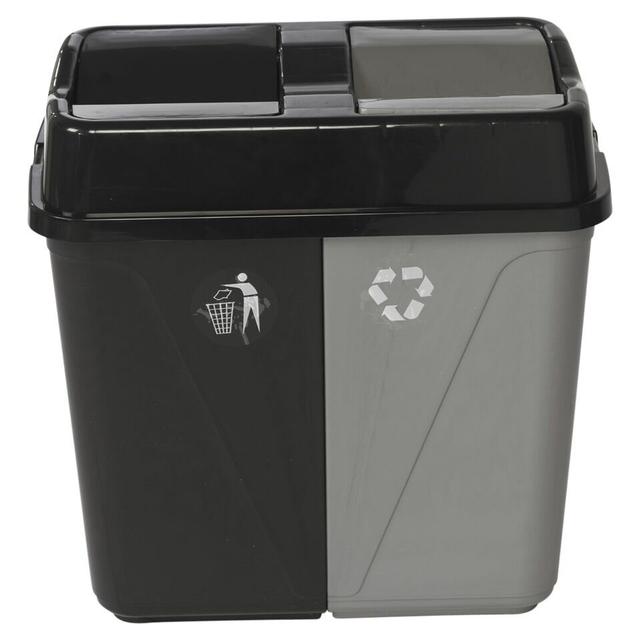 Plastic Trash Can - Rebrilliant Colour: Black/Grey, Capacity: 60L on Productcaster.