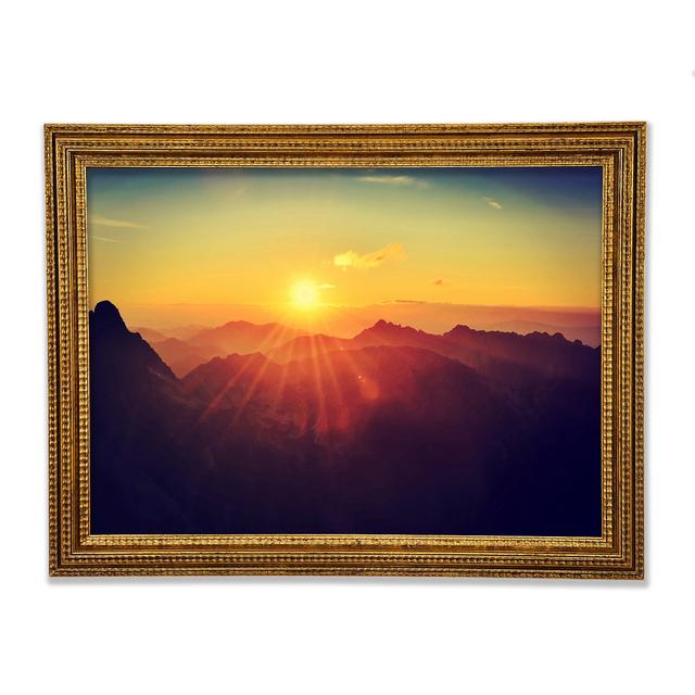 Sunrays Over The Mountains 2 - Single Picture Frame Art Prints Bright Star Size: 29.7cm H x 42cm W x 3cm D on Productcaster.