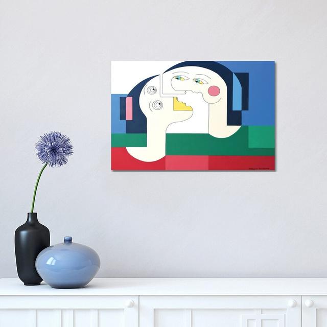 The Flying Lovers XL by Hildegarde Handsaeme - Wrapped Canvas Print Metro Lane Size: 30.48cm H x 45.72cm W x 1.91cm D on Productcaster.