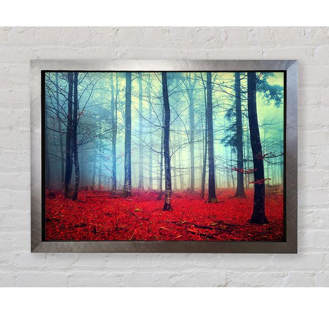 Mist In The Red Forest Framed Print Union Rustic Format: Silver Framed Paper, Size: 42cm H x 59.7cm W x 3.4cm D on Productcaster.