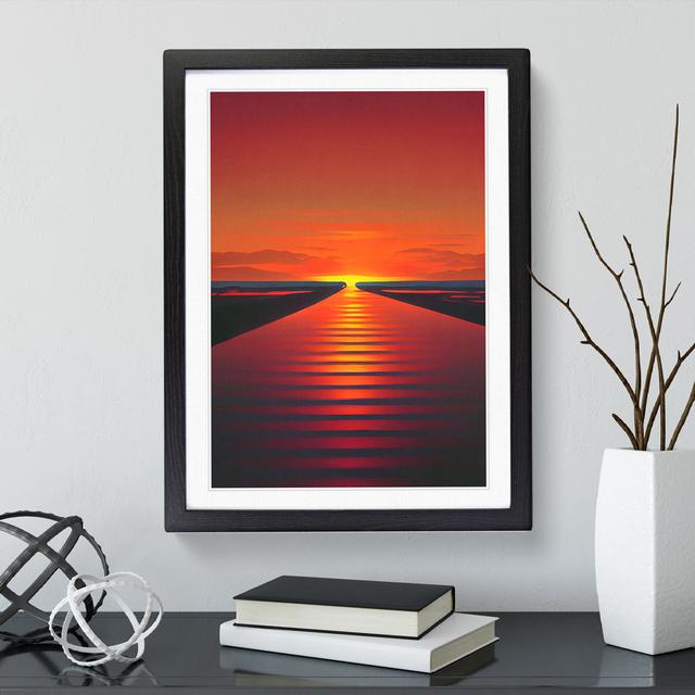 Boundless Sunset View - Single Picture Frame Print ClassicLiving Size: 64cm H x 46cm W x 2cm D, Frame Colour: Black on Productcaster.