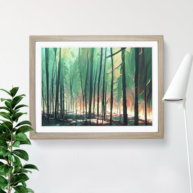 Dreamlike Abstract Forest Vol.2 - Single Picture Frame Print Metro Lane Size: 25cm H x 34cm W x 2cm D, Frame Colour: Oak Framed on Productcaster.