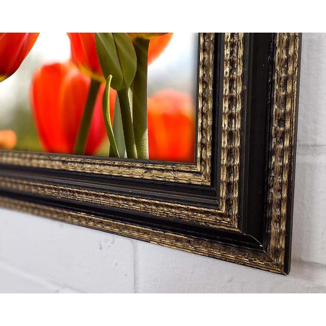 Orange Tulips - Single Picture Frame Art Prints Ebern Designs Size: 59.7cm H x 84.1cm W x 3cm D on Productcaster.