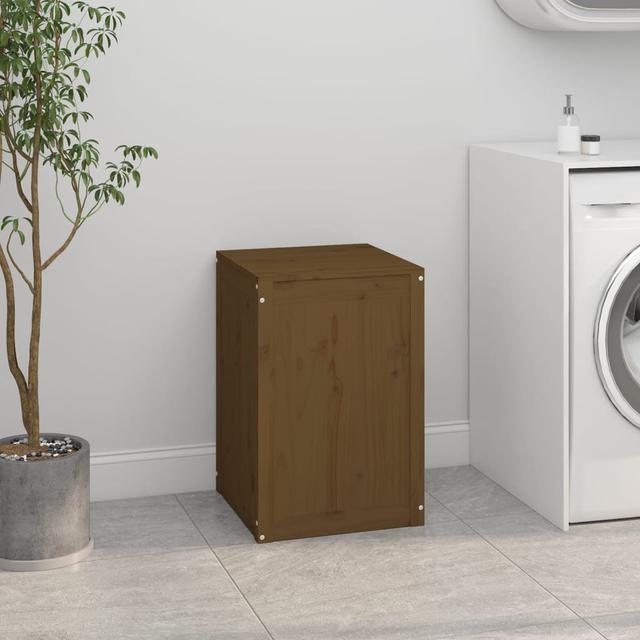 Wood Cabinet Laundry Hamper Ebern Designs Colour: Honey Brown on Productcaster.