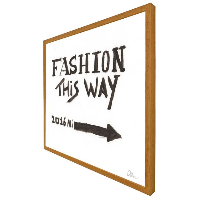 Fashion This Way - Single Picture Frame Art Prints Happy Larry Size: 31cm H x 31cm W, Frame Option: Oak on Productcaster.