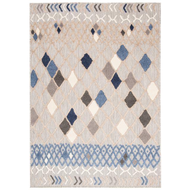 Hermitage Machine Woven Cream/Brown/Blue Rug Natur Pur Rug Size: Rectangle 200 x 300cm on Productcaster.