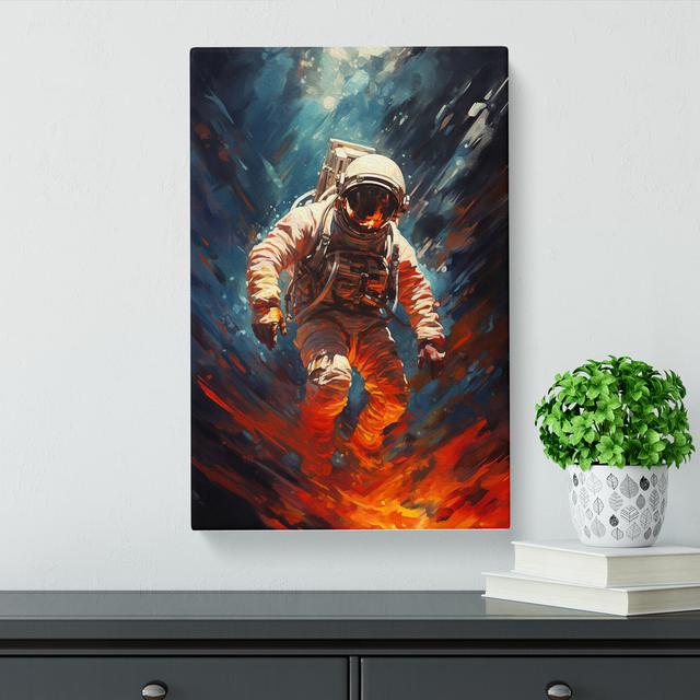 Astronaut Realism Art Happy Larry Size: 50cm H x 35cm W x 3cm D on Productcaster.