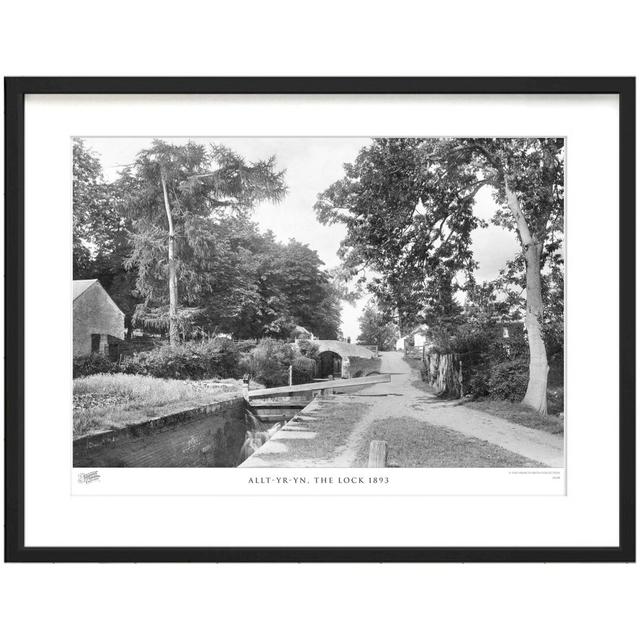 'Allt Yr Yn, the Lock 1893' - Picture Frame Photograph Print on Paper The Francis Frith Collection Size: 28cm H x 36cm W x 2.3cm D on Productcaster.