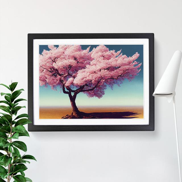 Tantalising Cherry Blossom Tree - Picture Frame Graphic Art Marlow Home Co. Frame Colour: Black, Size: 46cm H x 64cm W on Productcaster.