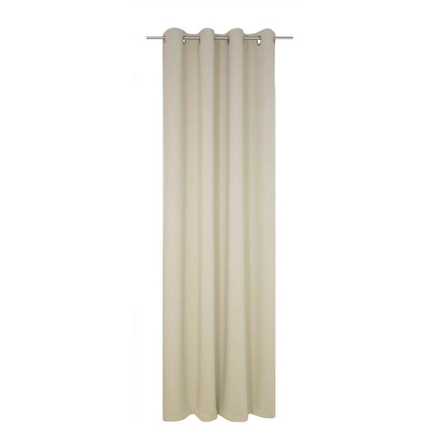 Polyester Blackout Grommet / Eyelet Curtain Panel Wirth Curtain Colour: Beige, Panel Size: 142cm Width x 365cm Drop on Productcaster.