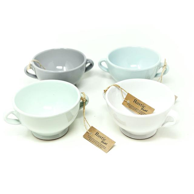 Verano Spanish Ceramics Rustic Pastel Ceramic Soup Bowl (Set of 2) Verano Spanish Ceramics Colour: Blue on Productcaster.