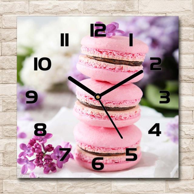 Havanah Cookies Silent Wall Clock East Urban Home Colour: Black/Pink/Vlolet on Productcaster.