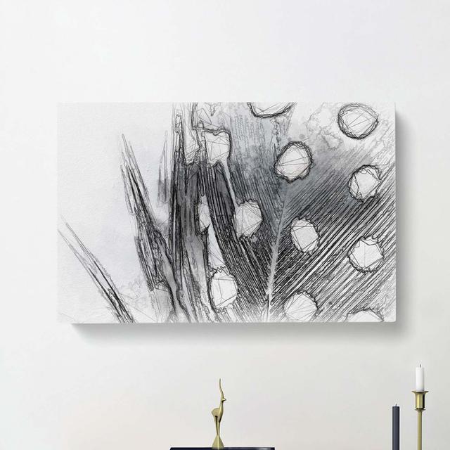 Spotted Feather In Abstract - Wrapped Canvas Print East Urban Home Size: 35cm H x 50cm W x 3cm D on Productcaster.