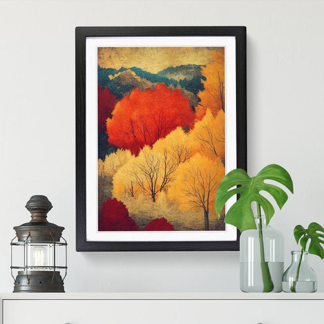 Autumn Forest Landscape Vol.6 - Single Picture Frame Print Alpen Home Size: 46cm H x 34cm W, Format: Black Framed on Productcaster.