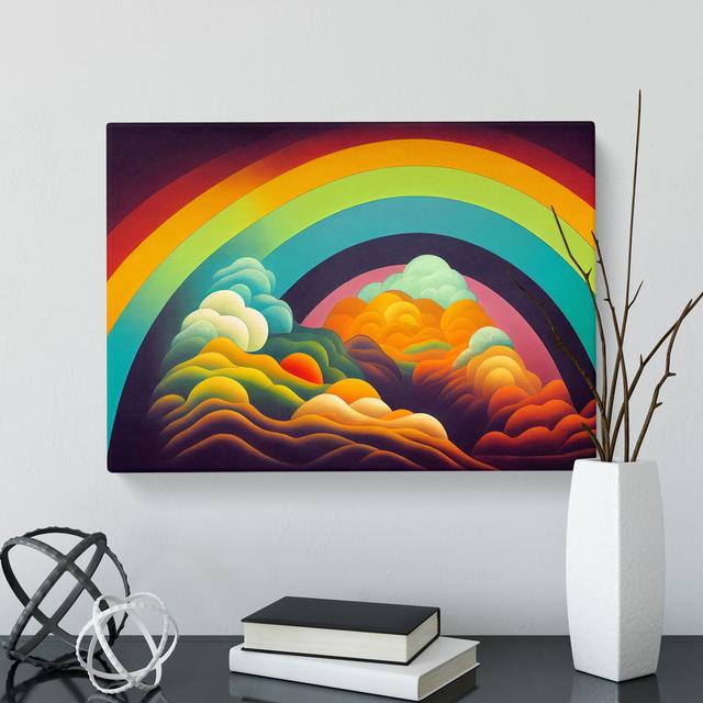 Rainbow Abstract - Wrapped Canvas Print Latitude Run Size: 40cm H x 60cm W x 3cm D on Productcaster.