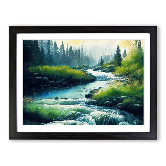 Forest Steam Vol.1 - Picture Frame Graphic Art Alpen Home Size: 34cm H x 46cm W x 2cm D, Frame Colour: Black Framed on Productcaster.