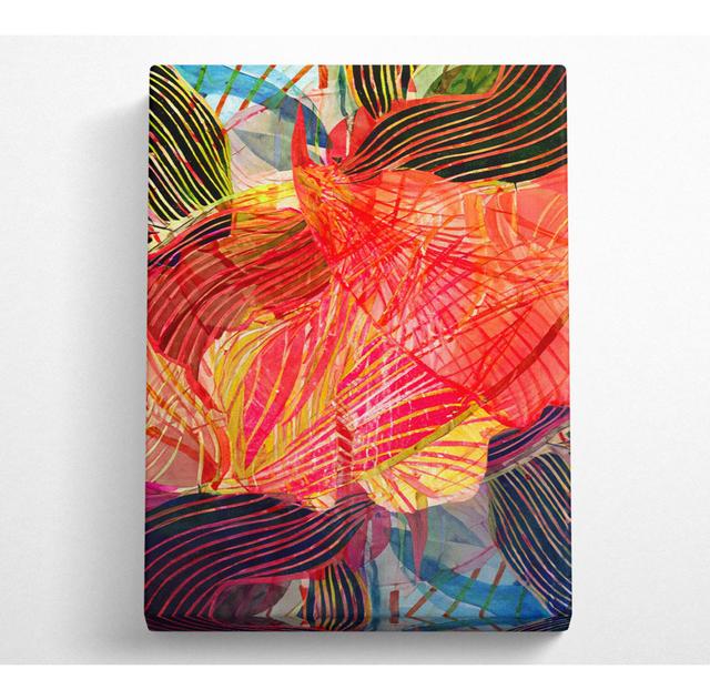 Red Leaves - Wrapped Canvas Art Prints Ivy Bronx Size: 66cm H x 106.6cm W on Productcaster.