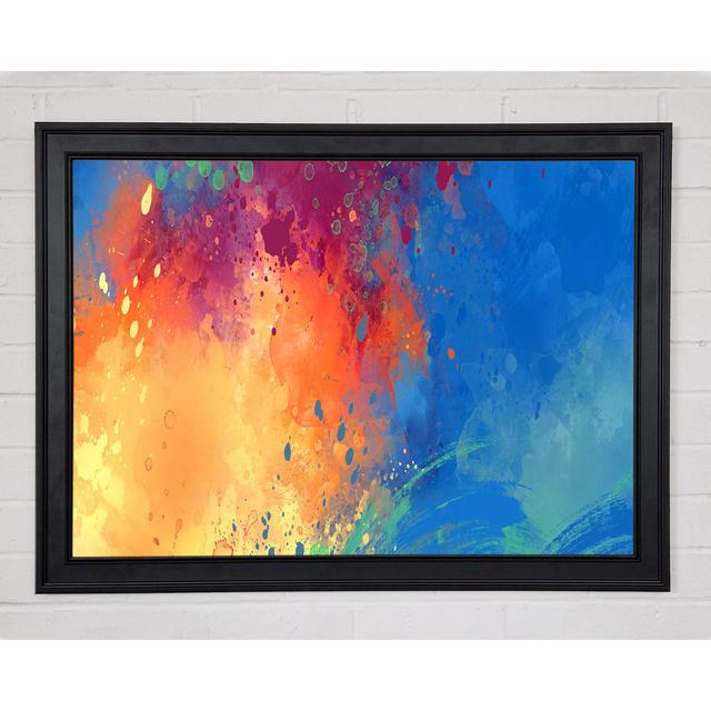 Explosion Of Water And Lava Framed Print Ivy Bronx Size: 59.7cm H x 84.1cm W x 1.5cm D, Format: Black Framed Paper on Productcaster.