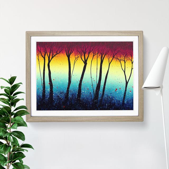 Painted Spring Forest Art - Picture Frame Painting Alpen Home Size: 34cm H x 46cm W x 2cm D, Format: Oak Framed on Productcaster.