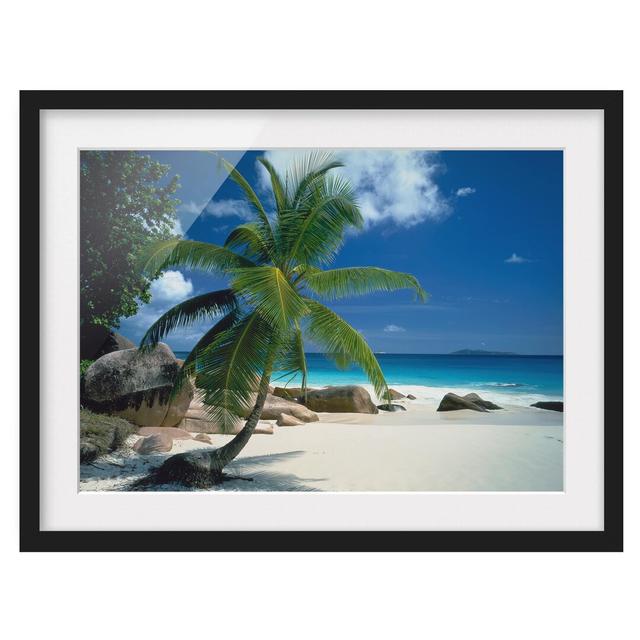 Dream Beach - Picture Framed Photographic Art Print on Paper East Urban Home Frame Options: Matt black, Size: 70cm H x 100cm W on Productcaster.