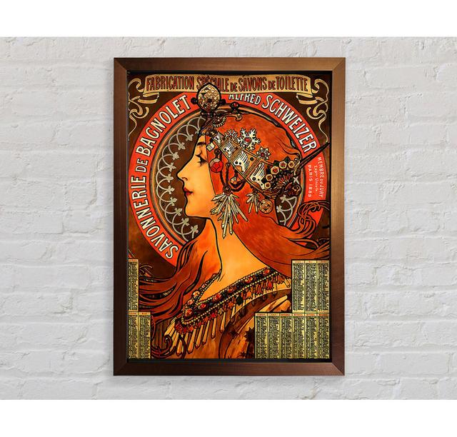 Savonnerie De Bagnolet by Alphonse Mucha - Single Picture Frame Art Prints Rosalind Wheeler Size: 118.9cm H x 84.1cm W x 3.4cm D on Productcaster.