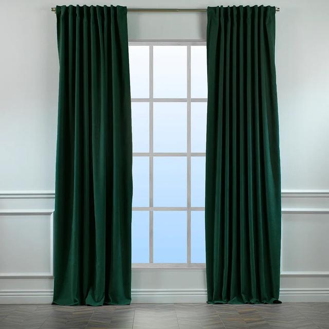 Extra Long & Extra Wide Decorative Curtain Single Panel Lilijan Home & Curtain Panel Size: 280cm W x 450cm L, Colour: Dark Green on Productcaster.