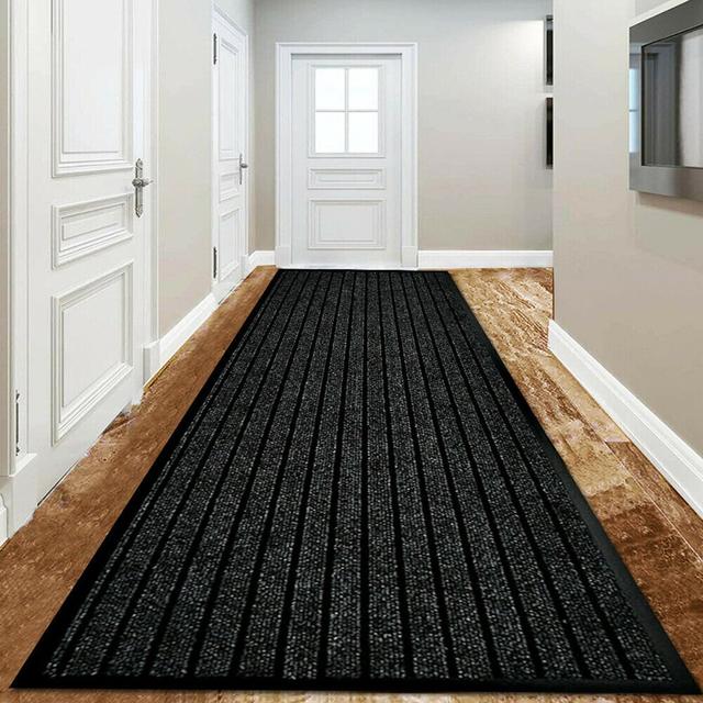 Aumi Rubber Doormat 17 Stories Colour: Black, Mat Size: 45cm W x 75cm L on Productcaster.