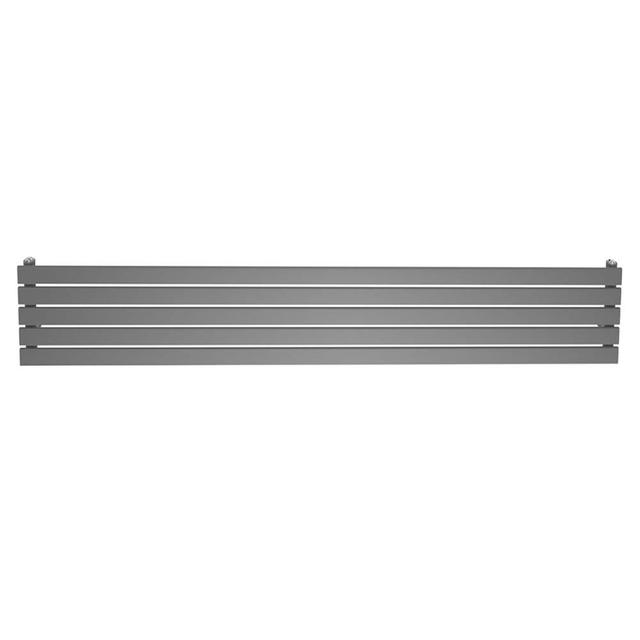 Lourdes Horizontal Designer Radiator Belfry Heating Size: 34cm H x 180cm W x 5.8cm D, Colour: Grey on Productcaster.