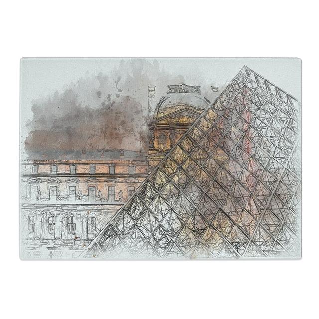 The Louvre in Paris Vol.2 Sketch Chopping Board East Urban Home Size: 28.5cm W x 39cm L on Productcaster.